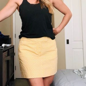 J. Crew Yellow mini skirt size 6